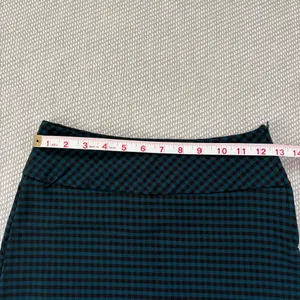 Low Rise Blue Black Plaid Gingham Check y2k Micro Mini Skirt Sz Xs thumbnail 6