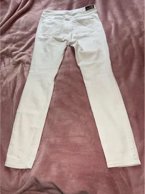 Hollister White High-Rise Super Skinny Distressed Jeans - Size 29 thumbnail 3