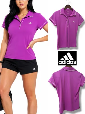 Adidas | EUC Women’s Purple Goft Performance Short Sleeve Polo Shirt (size M) thumbnail 2