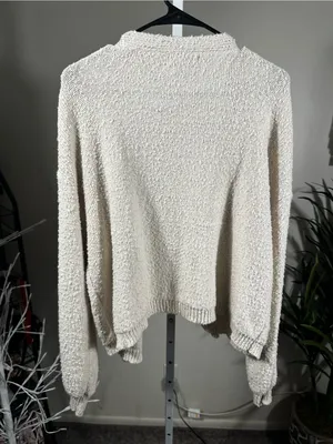 P287. Sincerely Jules Open-Front Bouclé Cardigan - Cream thumbnail 5