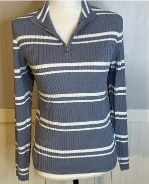 Y2K Pink Republic Ribbed 1/4 Zip Sweater – Size XXL thumbnail 1