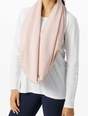 Lululemon Vinyasa heathered auburn convertible snap layering scarf or shawl thumbnail 1
