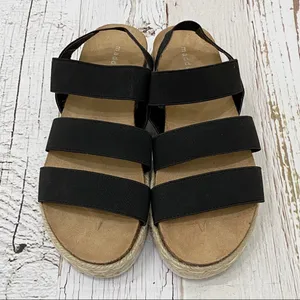 Madden Girl Black Espadrille Platform Sandals 8 thumbnail 9