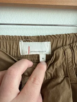 Anthropologie Cargo Parachute Pants Brown Green Baggy Utility Size 28 thumbnail 9