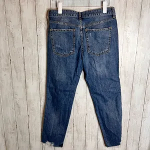 Free People Slim Boyfriend Raw Hem Jeans M2 thumbnail 4