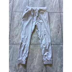 YoungLA Pants Womens XL Light Gray YLA251 Gym Joggers Zip Pockets Elastic Cuffs thumbnail 4