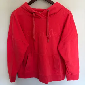 Calvin Klein Performance Womens‎ Red Embroidered Logo Hoodie Sweatshirt Medium thumbnail 1