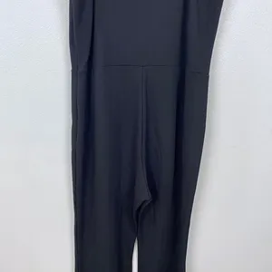 Leith Black Sleeveless Jumpsuit Square‎ Neck Wide Leg Spaghetti Straps Medium thumbnail 9