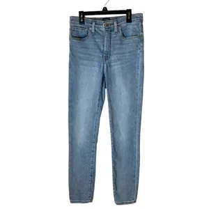 J Crew Jeans Women 27 Blue Denim Light Wash High Rise‎ Skinny Retro Preppy thumbnail 2