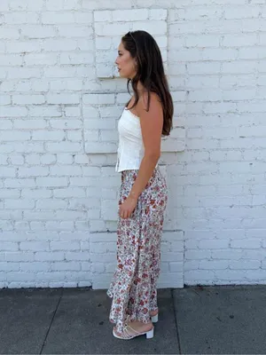 Target Rachel Zoe beautiful floral maxi skirt with mother of pearl buttons size M #boho #feminine #costalcowgirl thumbnail 4