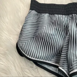 Xersion Women's Semi-Fitted Athletic Running Shorts Gray‎ Black Light Blue Geo thumbnail 4