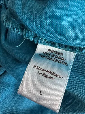 Young Fabulous and Broke Wide Leg Linen Blend Pants in Teal Blue thumbnail 8