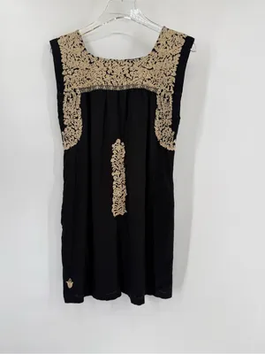 J Marie black‎ and gold shift dress size xs thumbnail 2