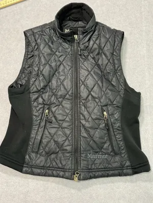 Marmot Quilted Vest Size XS Black Insulated Full Zip thumbnail 1