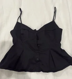 Zara black corset style top thumbnail 1
