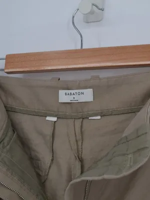 Aritzia Babaton Linen Blend Pants Womens 8 Brown High Waist Pleated Straight thumbnail 4