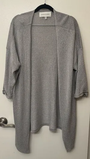 EUC Cupcakes and Cashmere Grey Cardigan | Soft Classic Button Front Sweater thumbnail 1