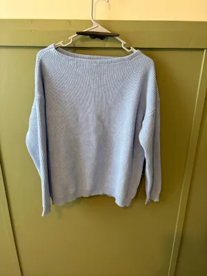 Light Blue Ribbed Knit Lounge Set Size L thumbnail 3