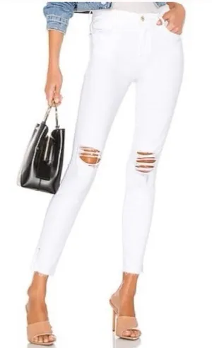 Frame denim Le high skinny crop‎ 25 white thumbnail 1