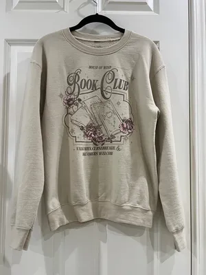 A Court of Thorns and Roses “House of Wind Book Club” Sweatshirt Beige Size S thumbnail 1