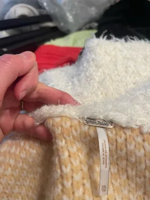 Free People Cream and Beige Cropped Cardigan. Size Xs thumbnail 9