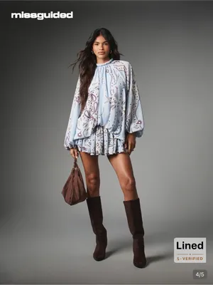 Missguided Paisley Print Mini Dress thumbnail 4