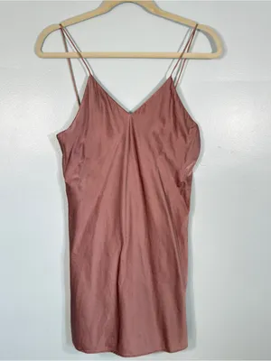 Vintage Victoria’s Secret Gold Label Bias Cut Satin Slip Dress Dusty Rose XS - S thumbnail 2