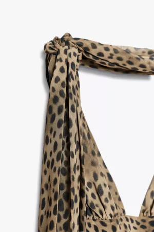 Zara Leopard Print Evening Gown with Scarf maxi dress thumbnail 7