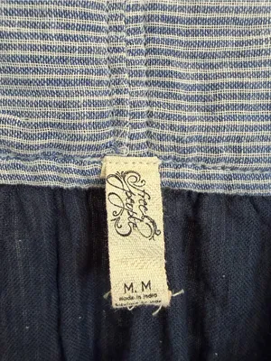 Free People All Who Wander Tunic Top Blue Striped Medium thumbnail 6