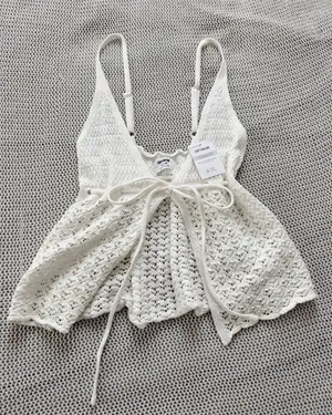 NWT Cotton On White Tie Tank thumbnail 1
