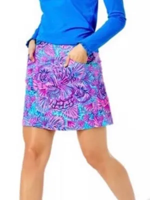 Lilly Pulitzer Luxletic Athletic Skort Pink Blue Print Pocket Skirt Size 4 thumbnail 1