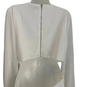 Lulu’s White Garden Bliss Long Sleeve Cutout Mini Dress XL Cocktail Bridal Party thumbnail 8