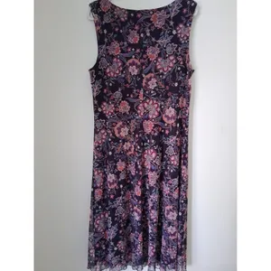 Connected Apparel Purple Floral Sleeveless Chiffon Pullover Lined Dress Size 16 thumbnail 10