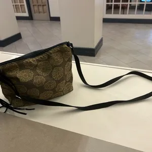 ERDA Luxurious Brown and Black Crossbody Bag with Monogram Design-American made thumbnail 3