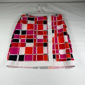 EP Pro Golf Skort Womens‎ 2 Red Pink Geometric Block Print Activewear Skirt thumbnail 2