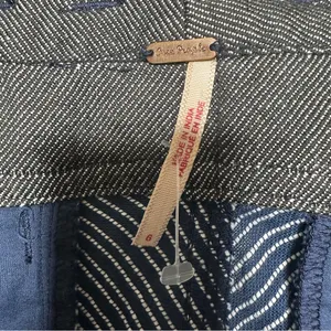 Free People Rumors Yarn Dye Blue Striped Harem Pants Size 6 thumbnail 10
