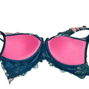 Victoria’s Secret PINK Tropical Teal Date Push Up V Wire Racerback Padded Bralette Small thumbnail 6