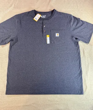 Carhartt Men’s XL Loose Fit Henley T Shirt Pocket Dark Gray NWT TK0084-M thumbnail 17