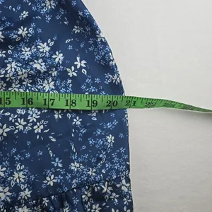 TULAROSA NWT Tanya Satin Blue Floral Cut-Out Ruffle Dress with Tie‎ front Medium thumbnail 14