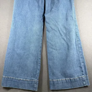 Avec Les Filles Wide Leg Jeans Womens 30 Blue Med Wash High Rise Stretch Denim thumbnail 13