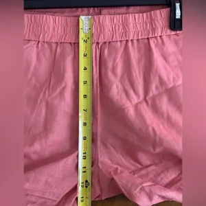 NWT Andie Coral Wide-Leg Pants Linen Blend Size L High-Waisted Elastic Waist thumbnail 7