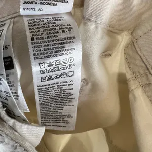 Levis 94 Baggy Pants Womens 25‎ Beige Cream Chino High Rise Utility A3512-0000 thumbnail 10