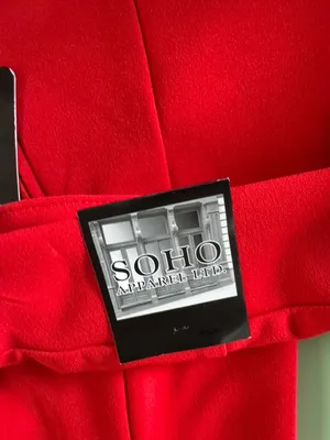 SOHO Apparel Red Slim Ankle Pants Zip Pocket Stretch Career Chic Size M NWT thumbnail 10