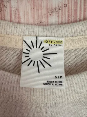 Offline By Aerie Heather Oatmeal Short Sleeve Side Slit Short Sleeve Sweatshirt thumbnail 6
