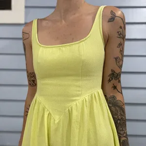Pink Diamond America V-Waist Denim Dress thumbnail 2