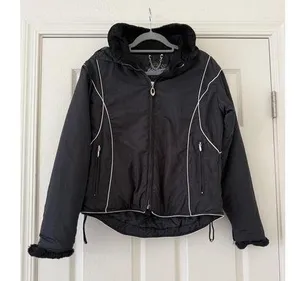 Obermeyer Ladies Thermolite Lauren with Fur Black Ski Jacket Coat size 6 thumbnail 1
