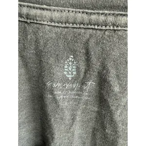 Free People Movement Womens Gray Mineral Wash Boxy Crop Tee Shirt Small 3814 thumbnail 3