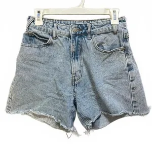 DISSH Denim Womens Size 8 Light Wash High Rise Raw Cut Hem Denim Shorts thumbnail 1