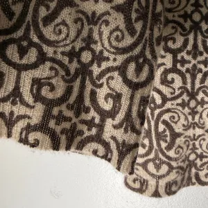 White + Warren Cashmere‎ Brown Cream V Neck Button Down Cardigan Large thumbnail 6