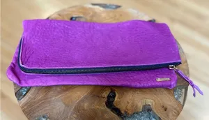 Gorjana Fuchsia Leather Clutch Bag thumbnail 1